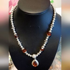 Modern Silver Tone Necklace